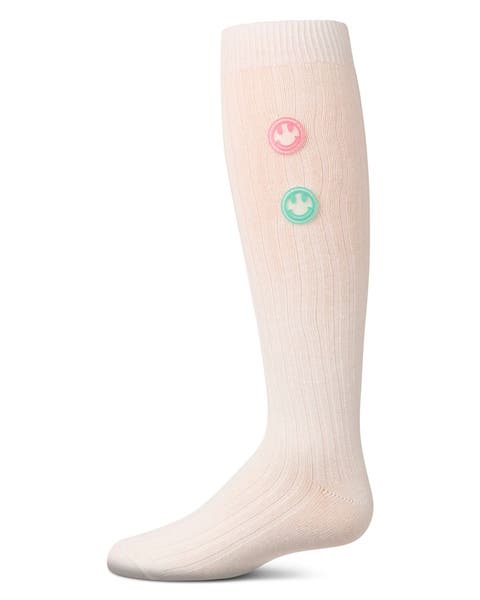 Rubber Smiley Face Rich Knee Sock