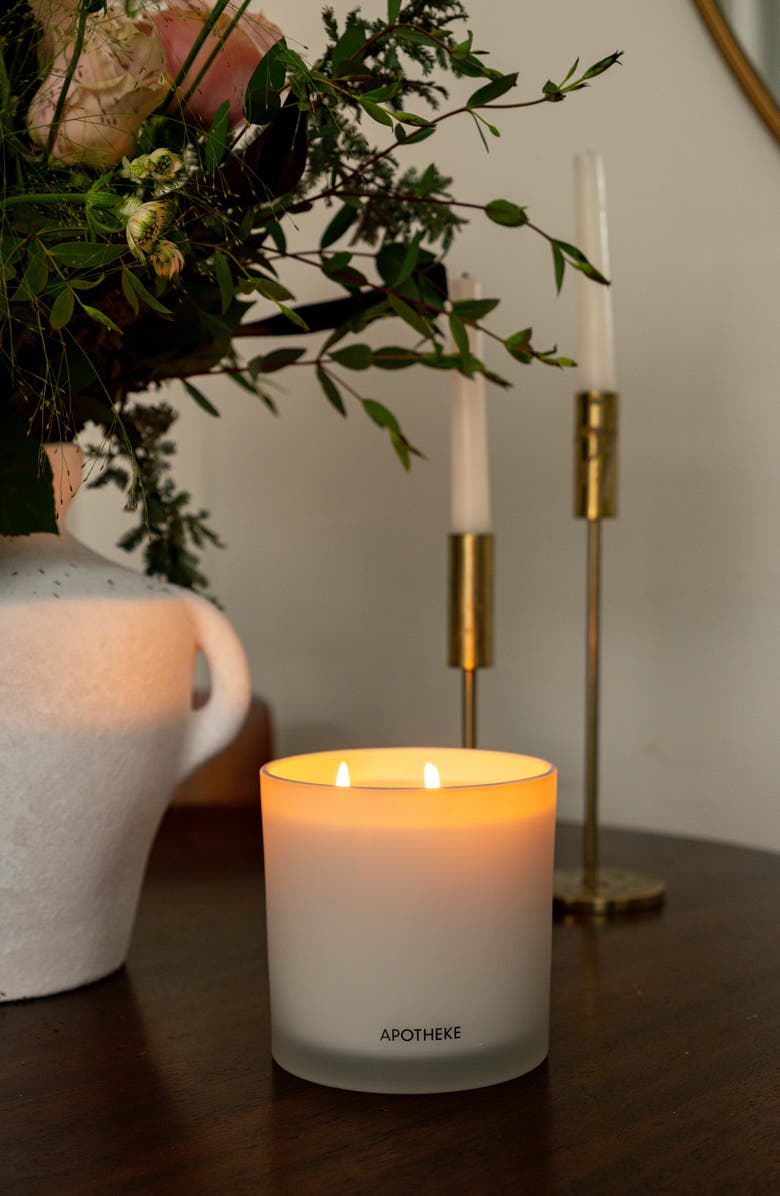 APOTHEKE Grapefruit Blossom Three-Wick Scented Candle, Alternate, color, White