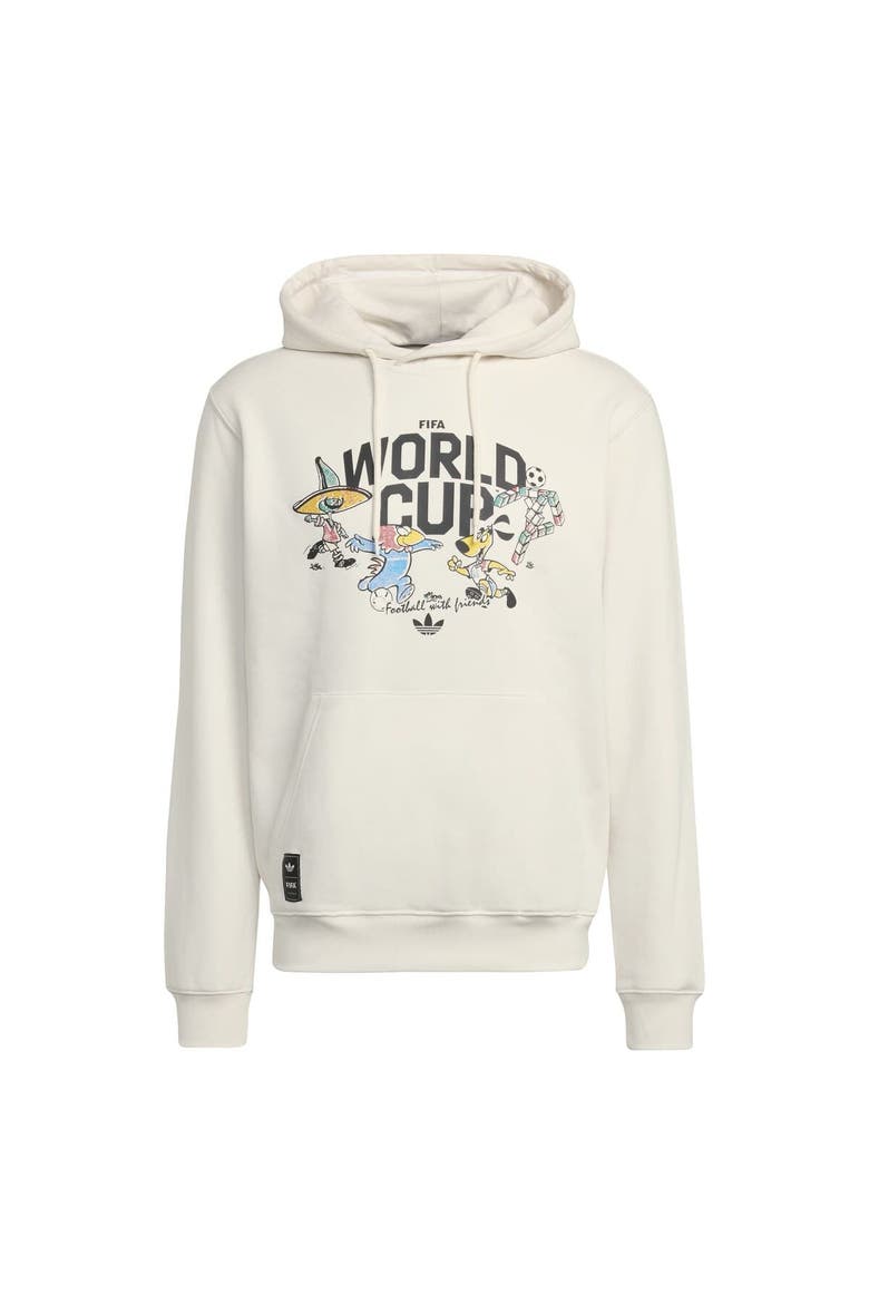 Men's adidas  White FIFA World Cup Historic Mascot Hoodie, Alternate, color, White