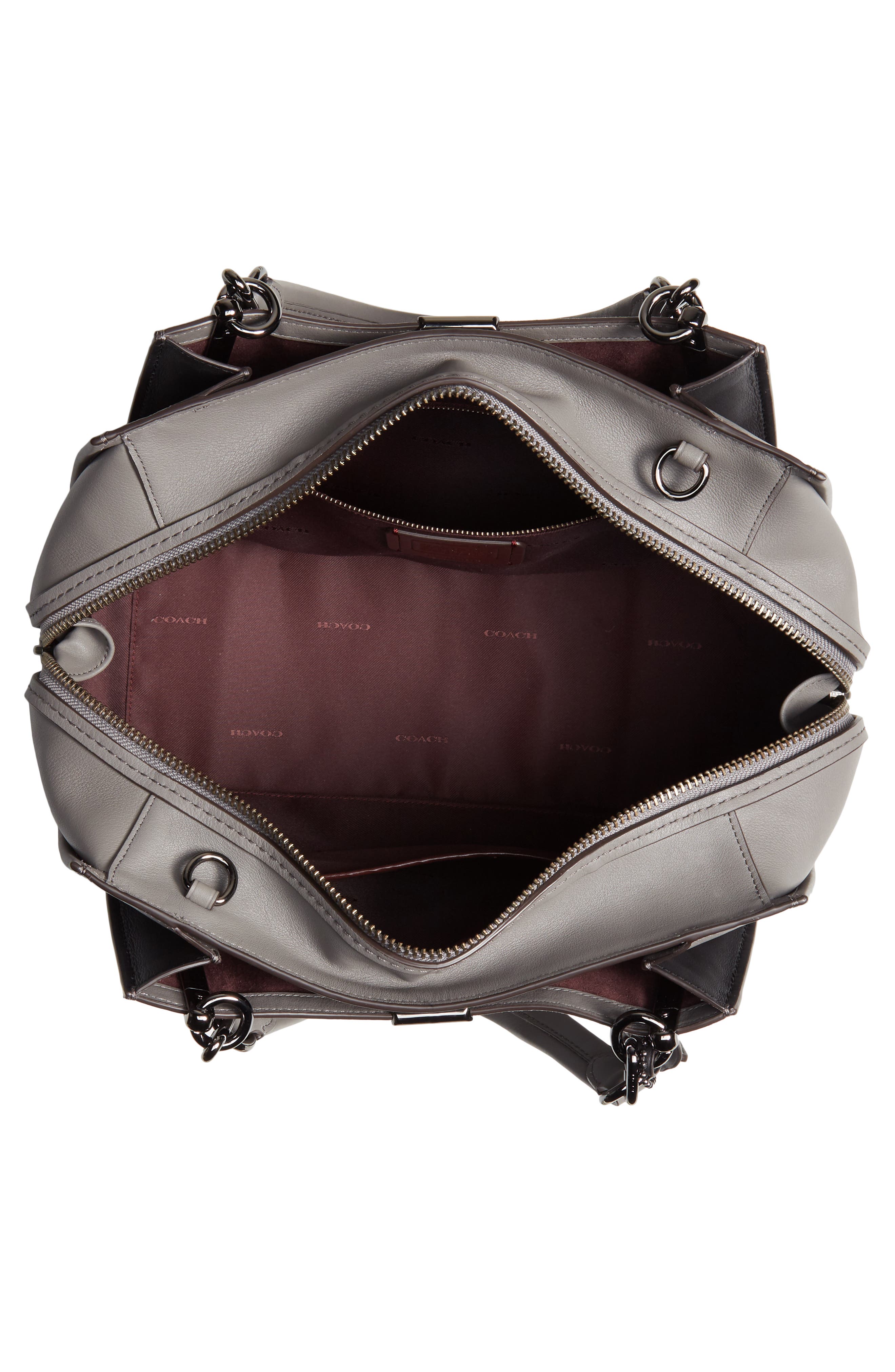 COACH Dreamer 36 Mixed Leather Satchel, Alternate, color, 