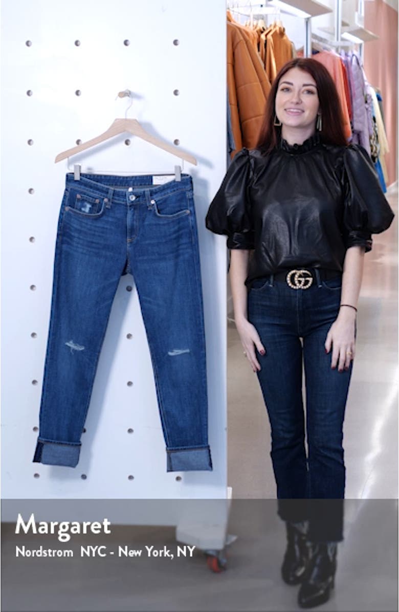Dre Ripped Slim Boyfriend Jeans, sales video thumbnail