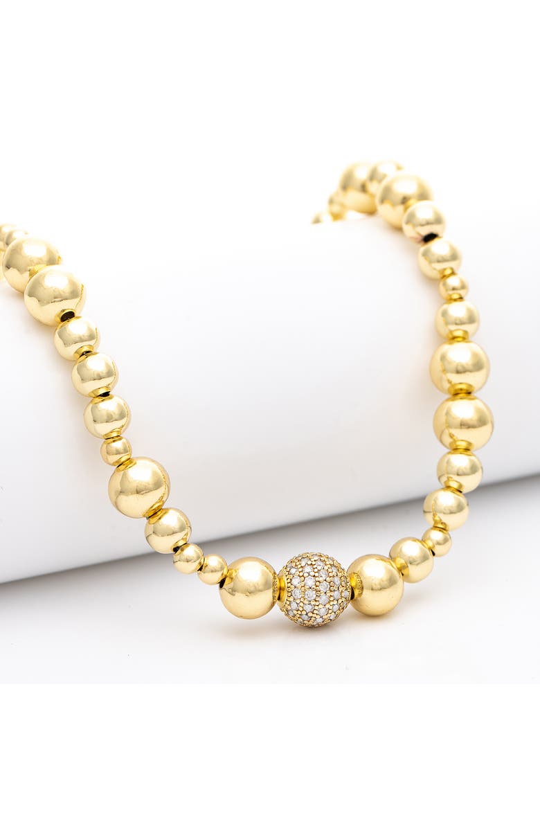 RIVKA FRIEDMAN Cubic Zirconia Beaded Necklace, Alternate, color, Gold / Cubic Zirconia