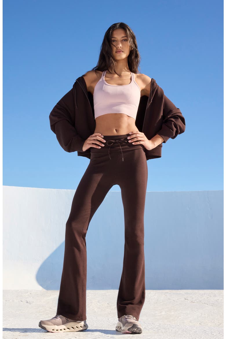 Weekend French Terry Pants, Alternate, color, BROWN MOLE'