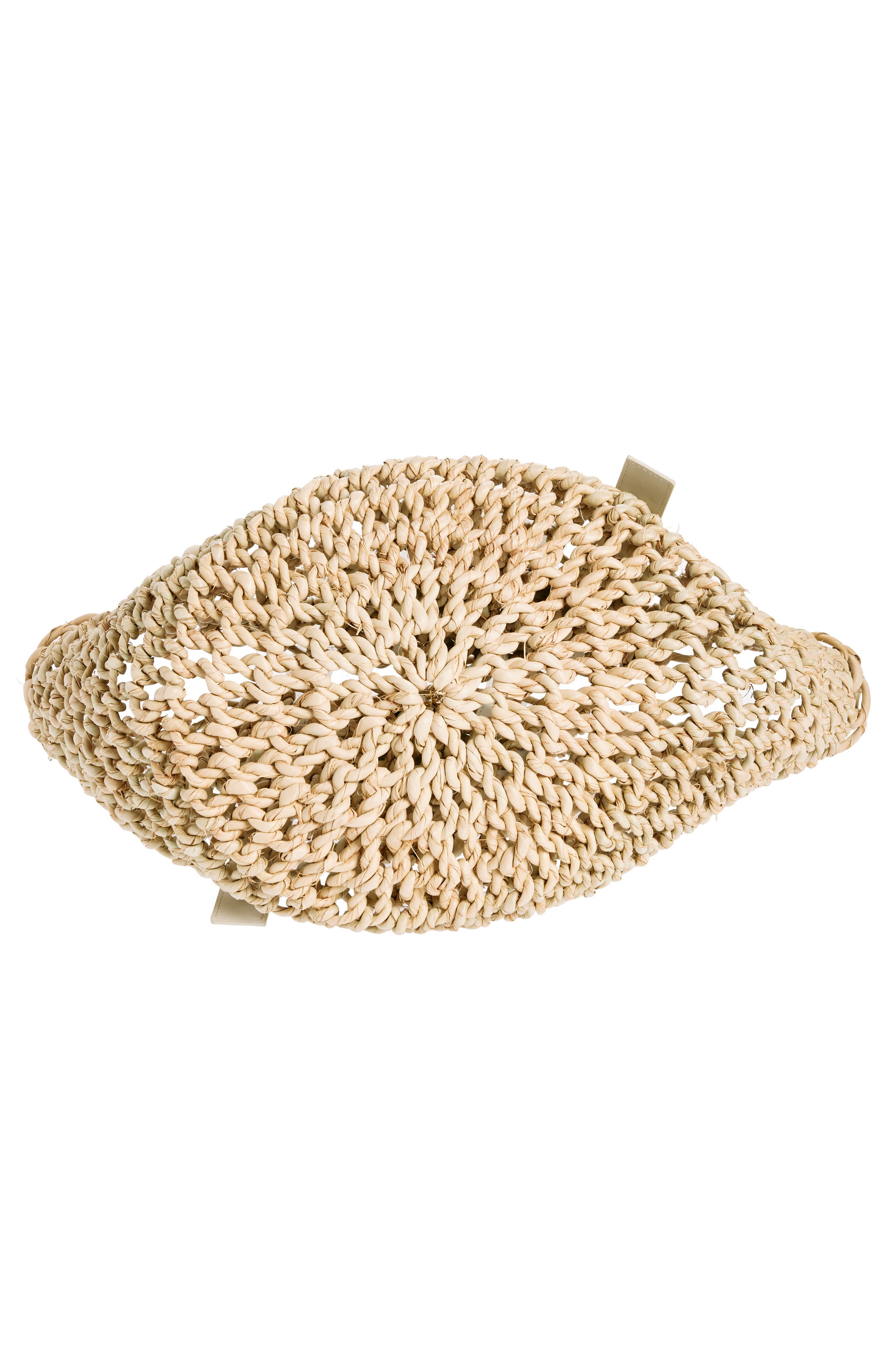 Large Dom Woven Palm Straw Tote, Alternate, color, OFF WHITE