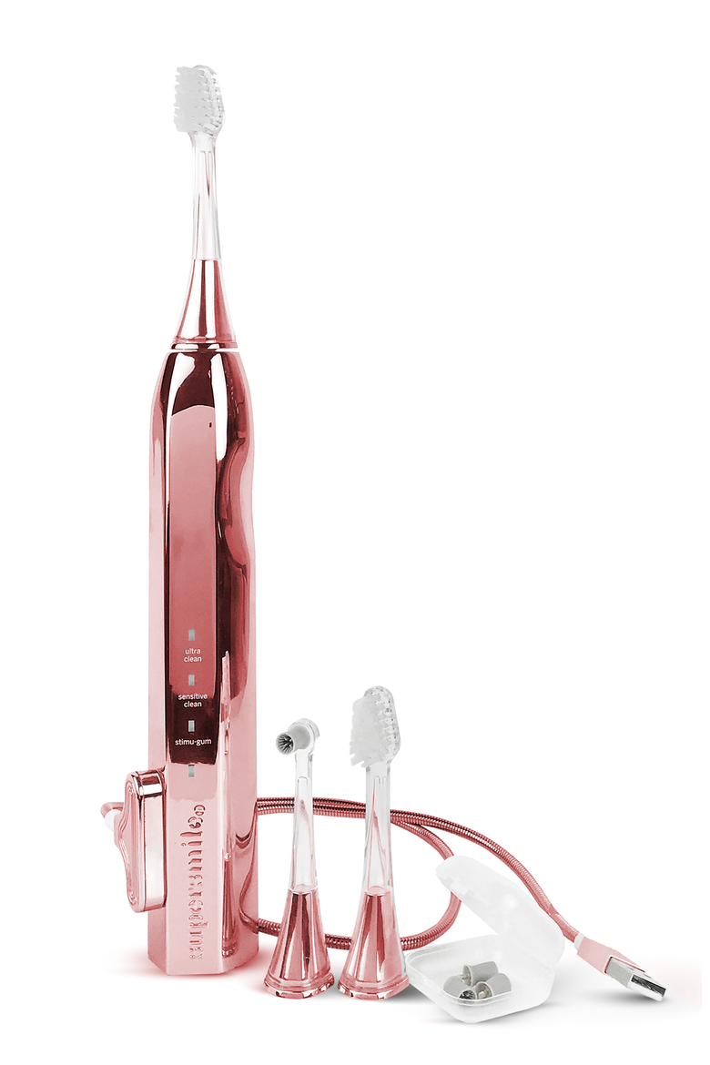 Zina45 Sonic Pulse Toothbrush, Main, color, Chrome Rose