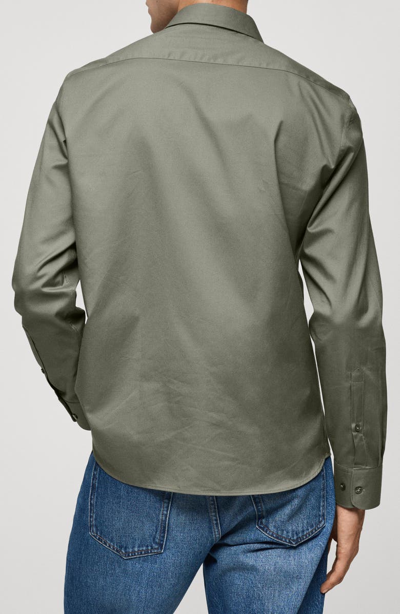 MANGO Regular Fit Cotton Button-Up Shirt, Alternate, color,