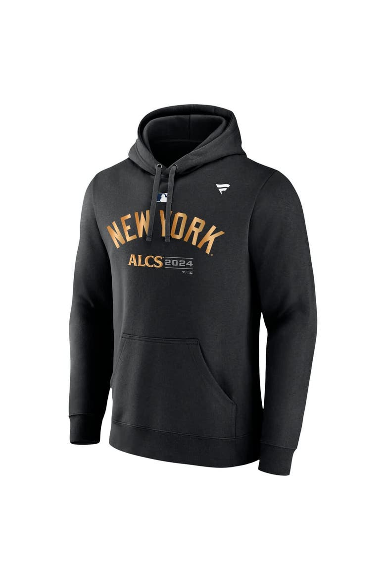 Men's Fanatics Black New York Yankees 2024 American League Division Series Champions Locker Room Pullover Hoodie, Alternate, color, Black
