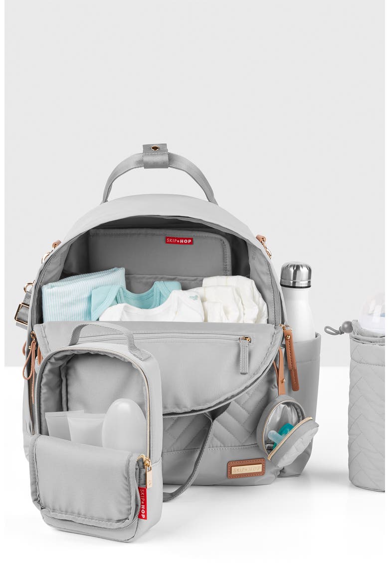 Suite 6-in-1 Diaper Backpack Set, Alternate, color, DOVE