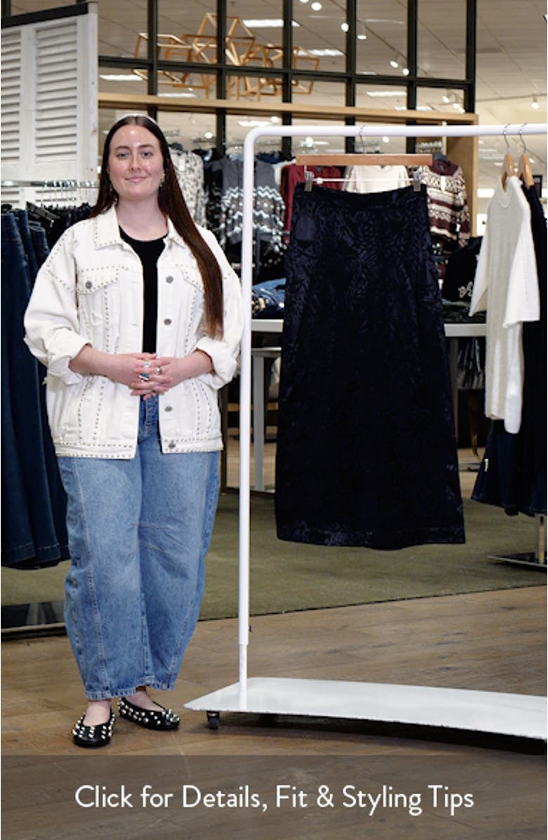 Midnight Leopards Jacquard Maxi Skirt, sales video thumbnail