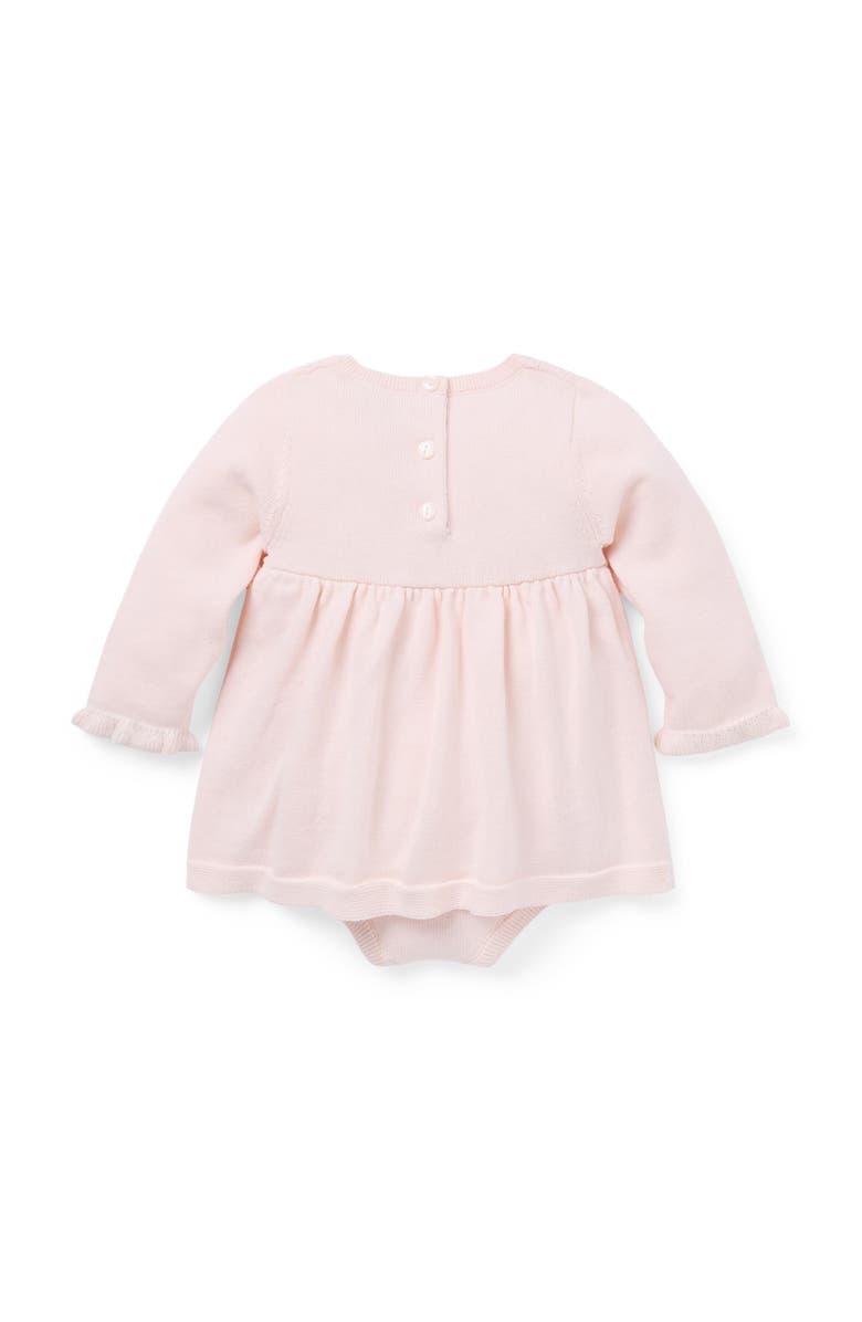 Janie and Jack Baby Cable Knit Romper, Alternate, color, Pink