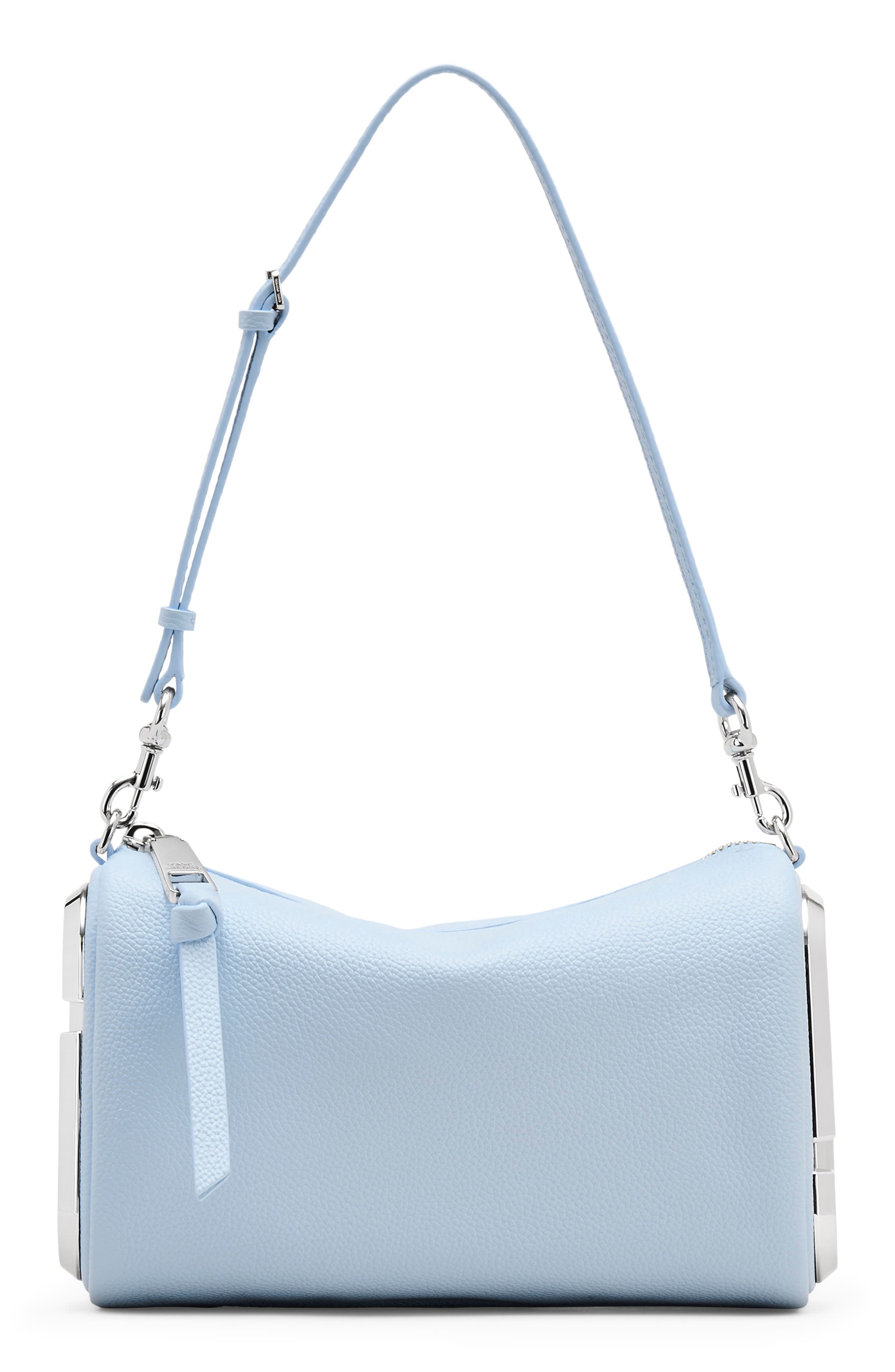 Marc Jacobs The Snapshot Leather Shoulder Bag In Blue