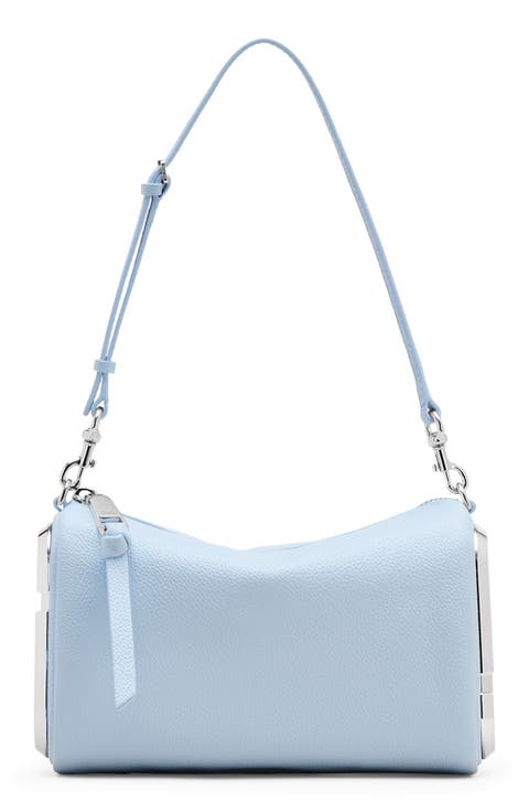 The Denim Suede Snapshot Shoulder Bag