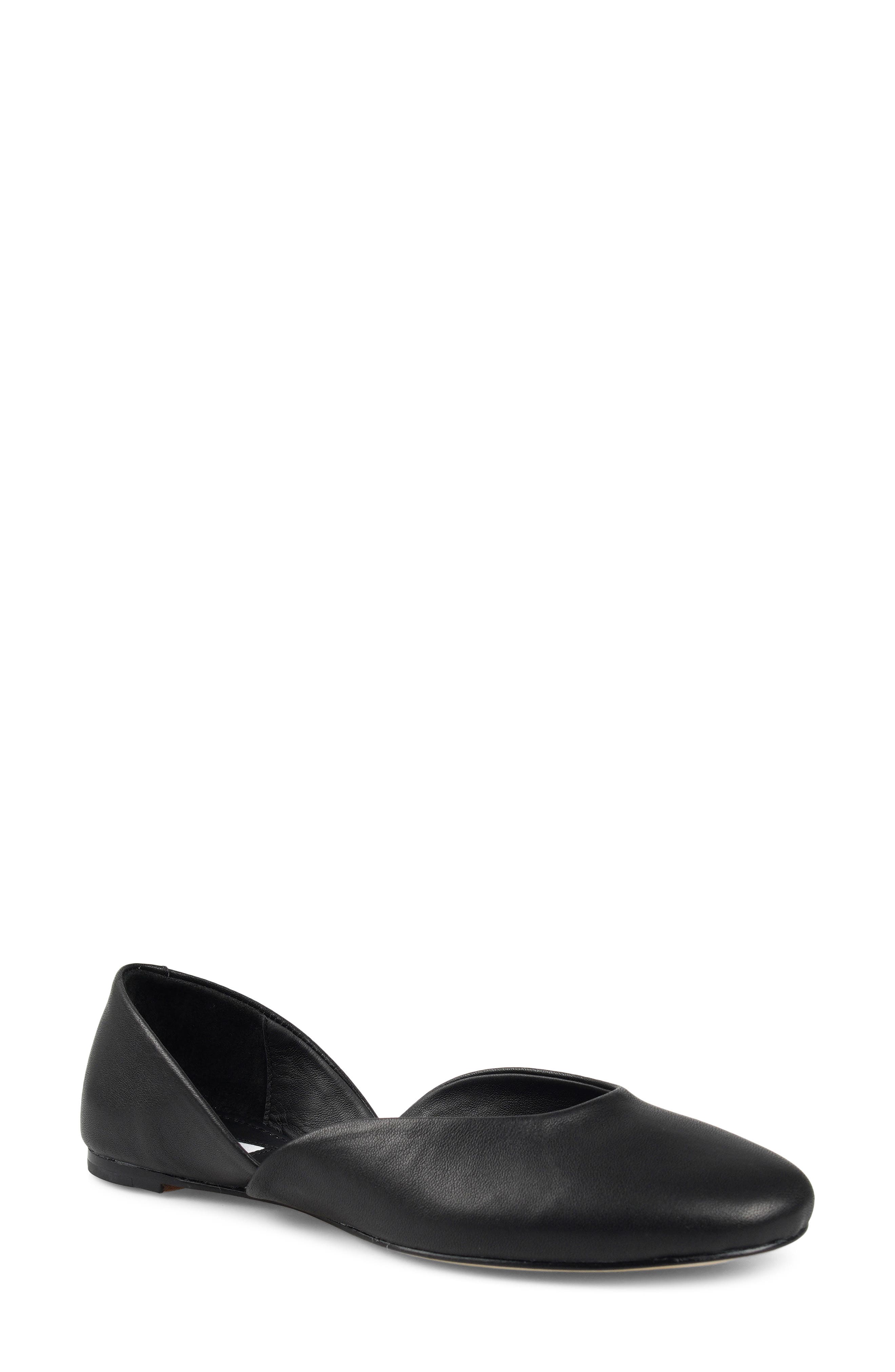 ZIGI Aberdeen d'Orsay Flat, Main, color, Black Leather