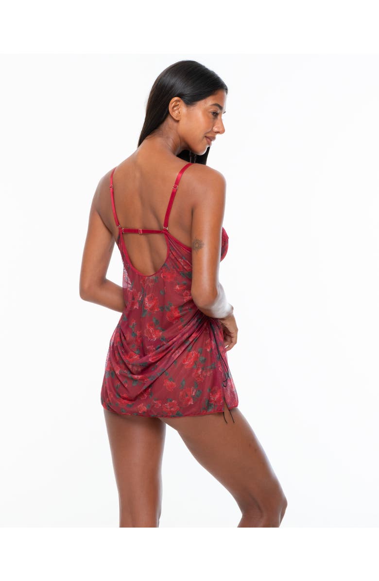 One Empire Kyara Babydoll, Alternate, color, Burgundy