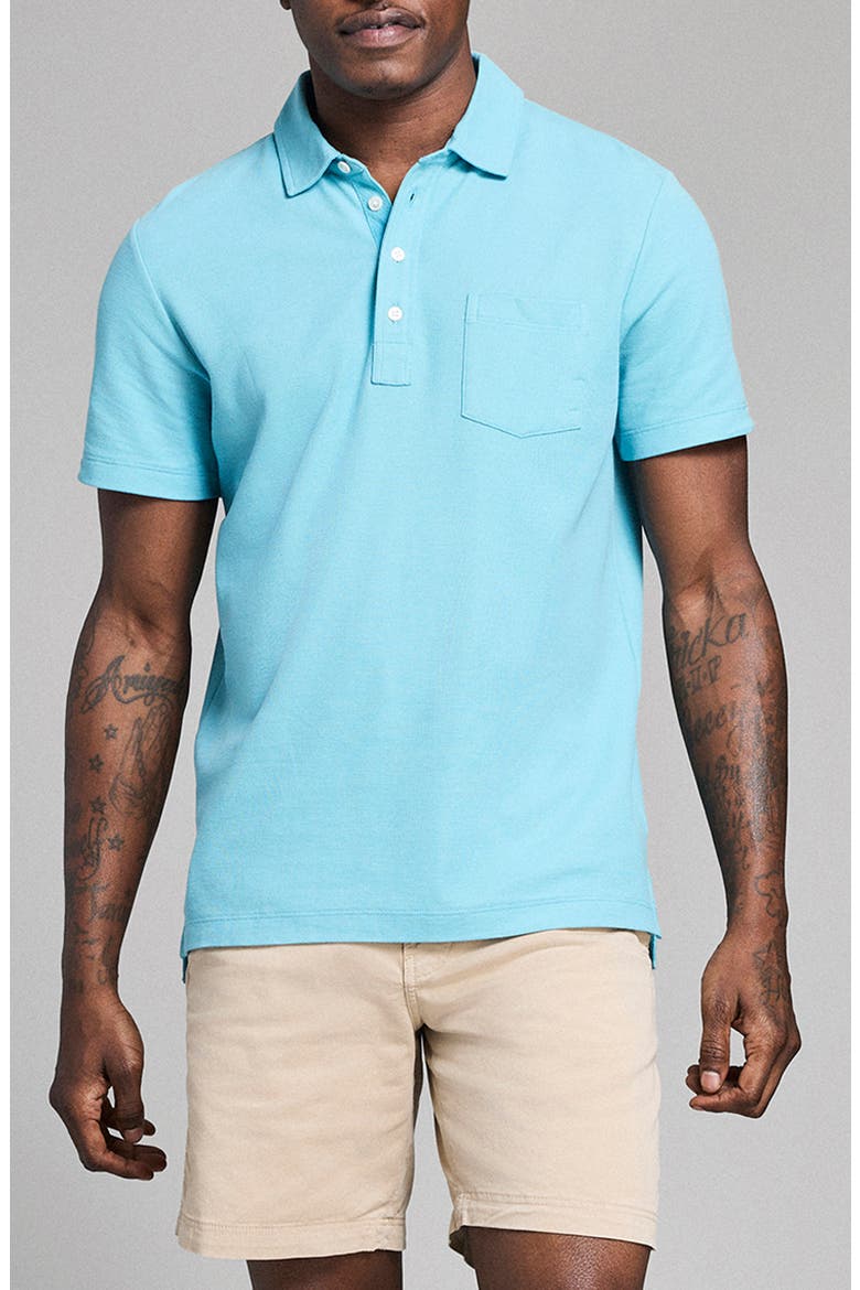 Pensacola Pima Cotton Piqué Pocket Polo, Main, color, DELPHINIUM BLUE
