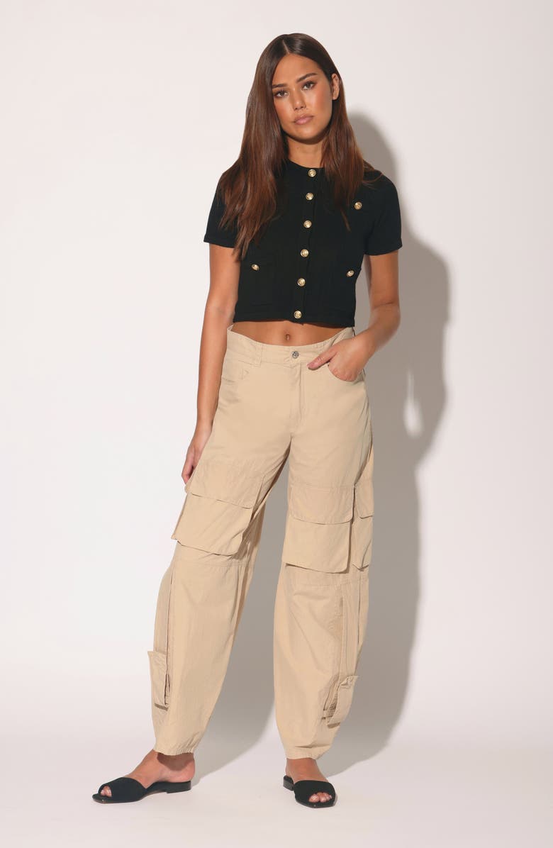 Walter Baker Louise Cardigan Sweater, Alternate, color, Black