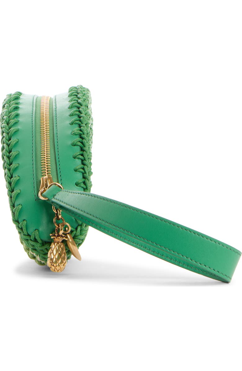 Chloé Tropicus Crocheted Wristlet, Alternate, color, Conifer Green