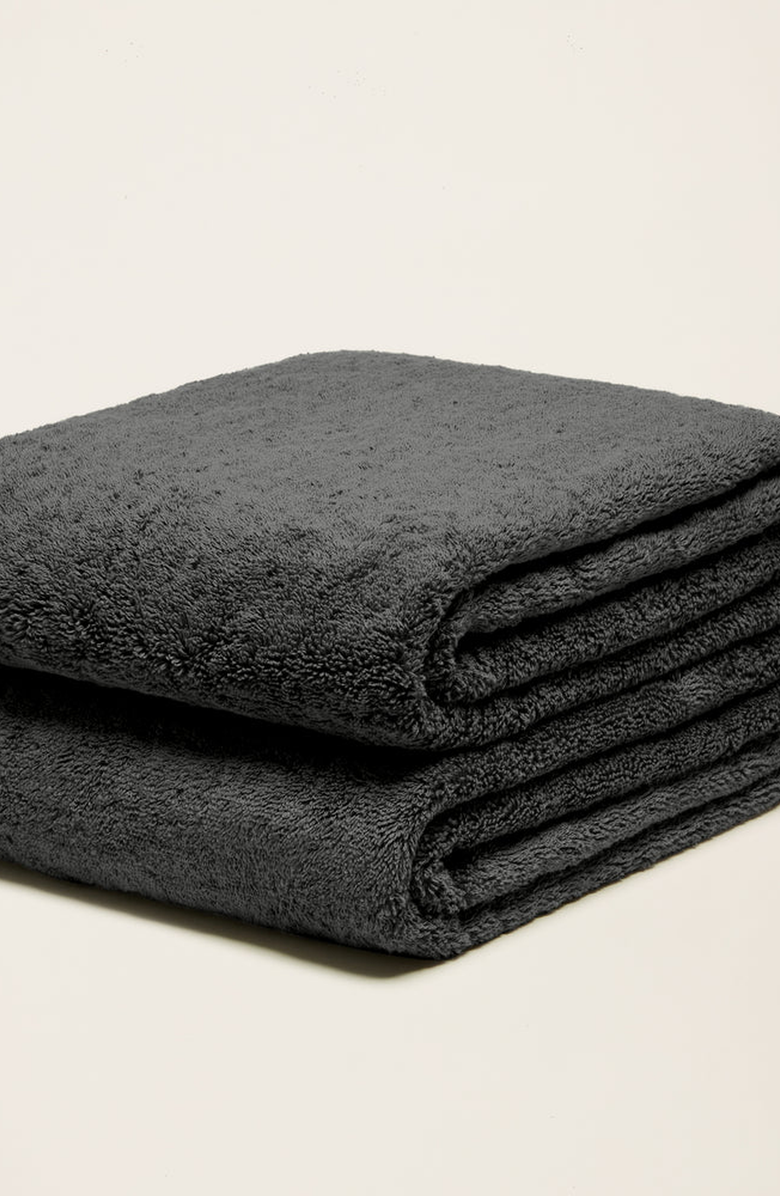 Italic Ultraplush Australian Cotton Bath Sheets, Alternate, color, Charcoal