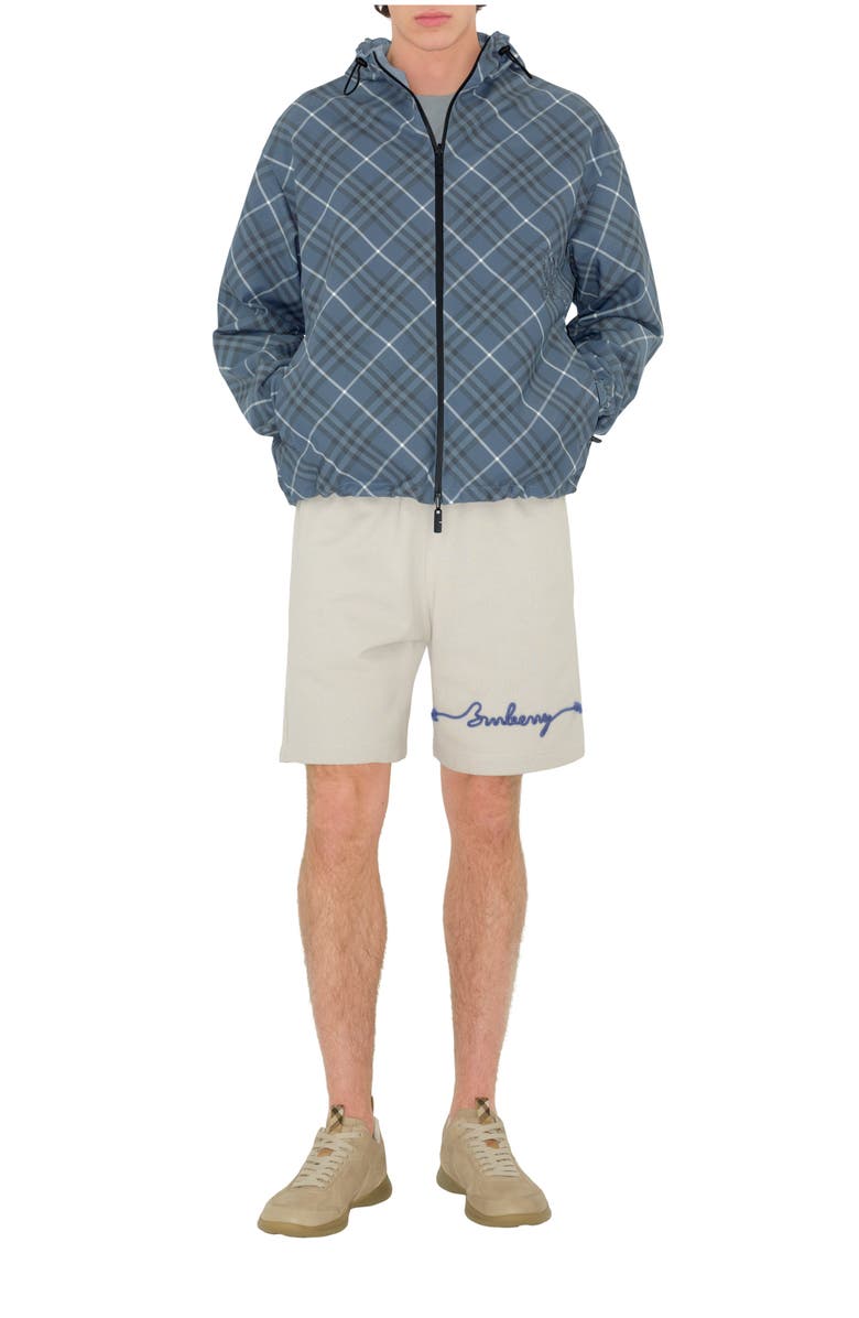 Burberry Knot Logo Cotton Shorts, Main, color, Sail