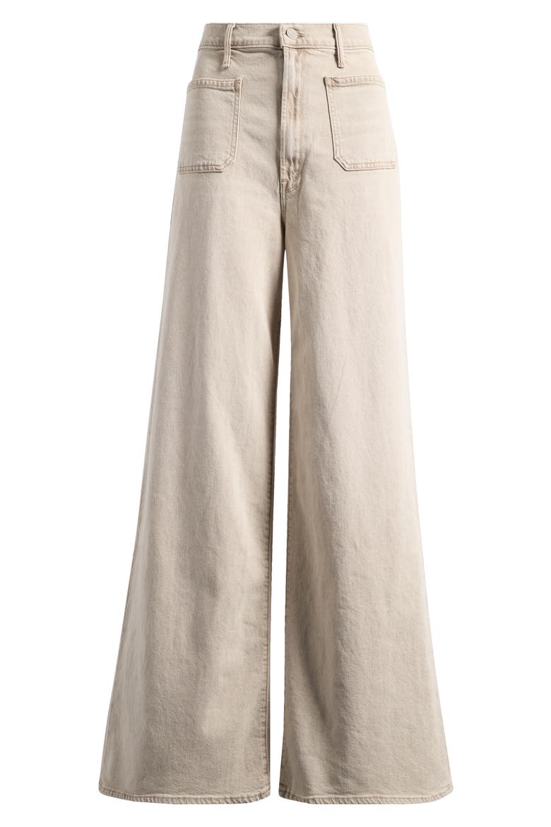 Undercover Sneak Patch Pocket Wide Leg Jeans, Alternate, color, CARAMEL