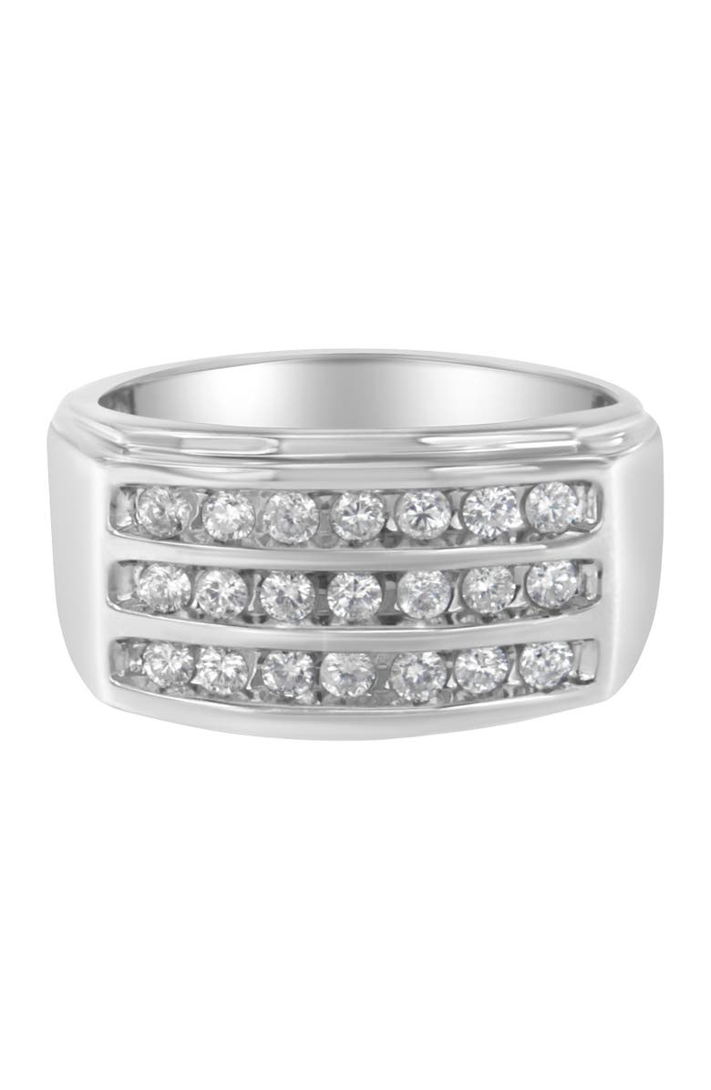 Haus of Brilliance 14K White Gold Men's Diamond Channel Set Band Ring, Main, color, White