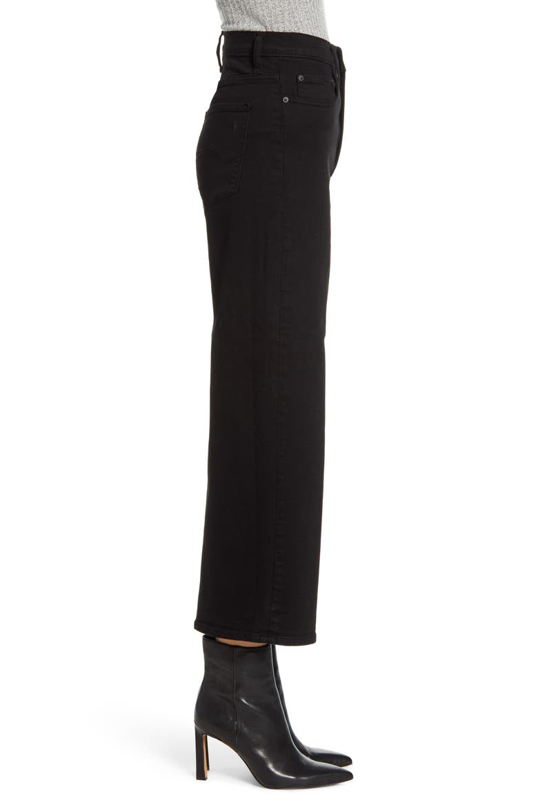 Milla Crop Wide Leg Jeans, Alternate, color, PURE BLACK