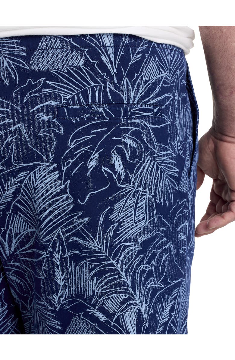 True Nation by DXL Stretch Tropical Drawstring Shorts, Alternate, color, Tropical Palms