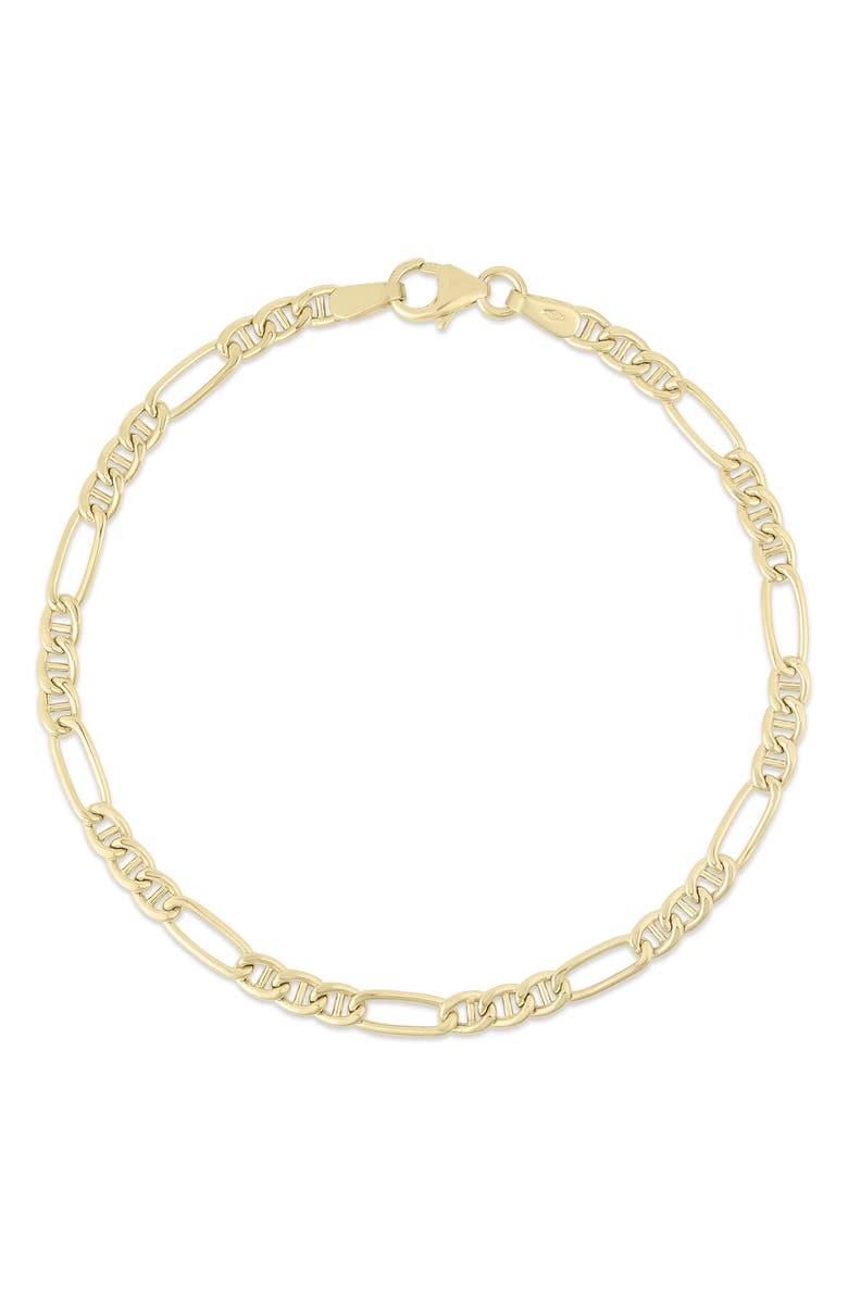 Ember Fine Jewelry 14K Gold Mariner Link Chain Bracelet, Main, color, Gold