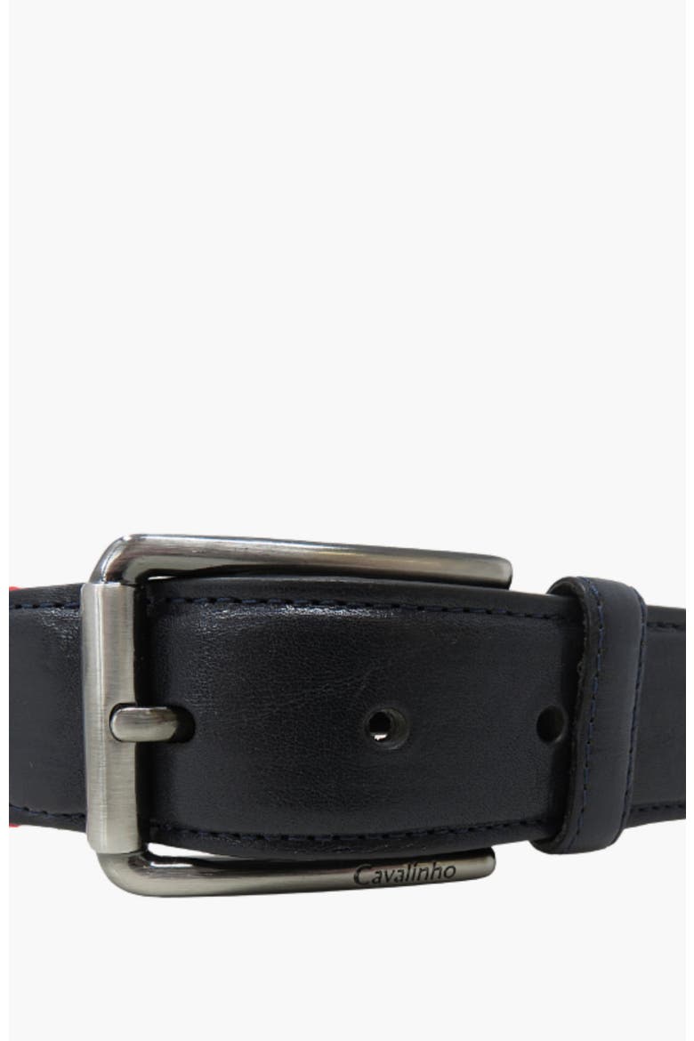 Casual 530 Fabric and Leather Belt, Alternate, color, Navy / Red