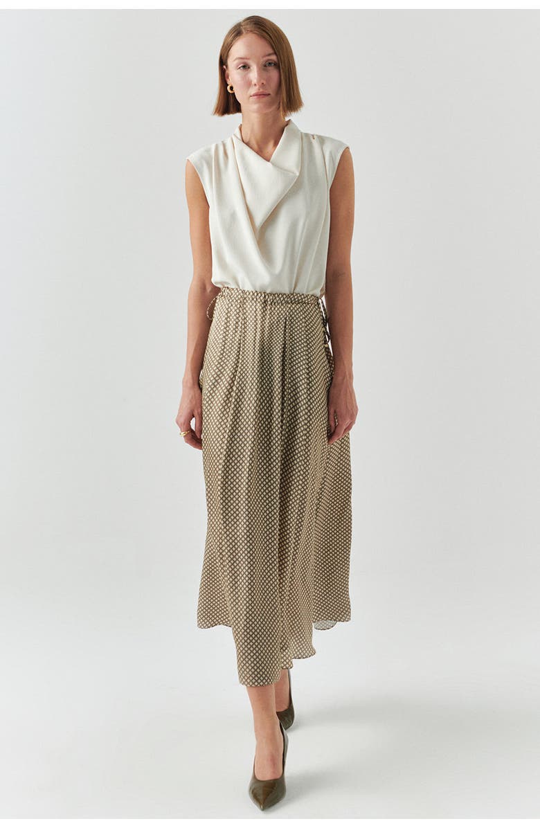 Exquise Ashlyn Cream Sleeveless Cowl Neck Blouse, Alternate, color, Cream