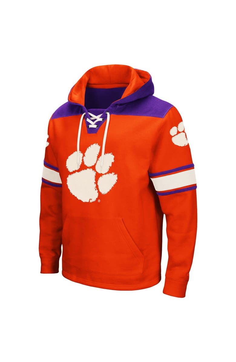 COLOSSEUM Men's Colosseum Orange Clemson Tigers 2.0 Lace-Up Pullover Hoodie, Alternate, color, Orange