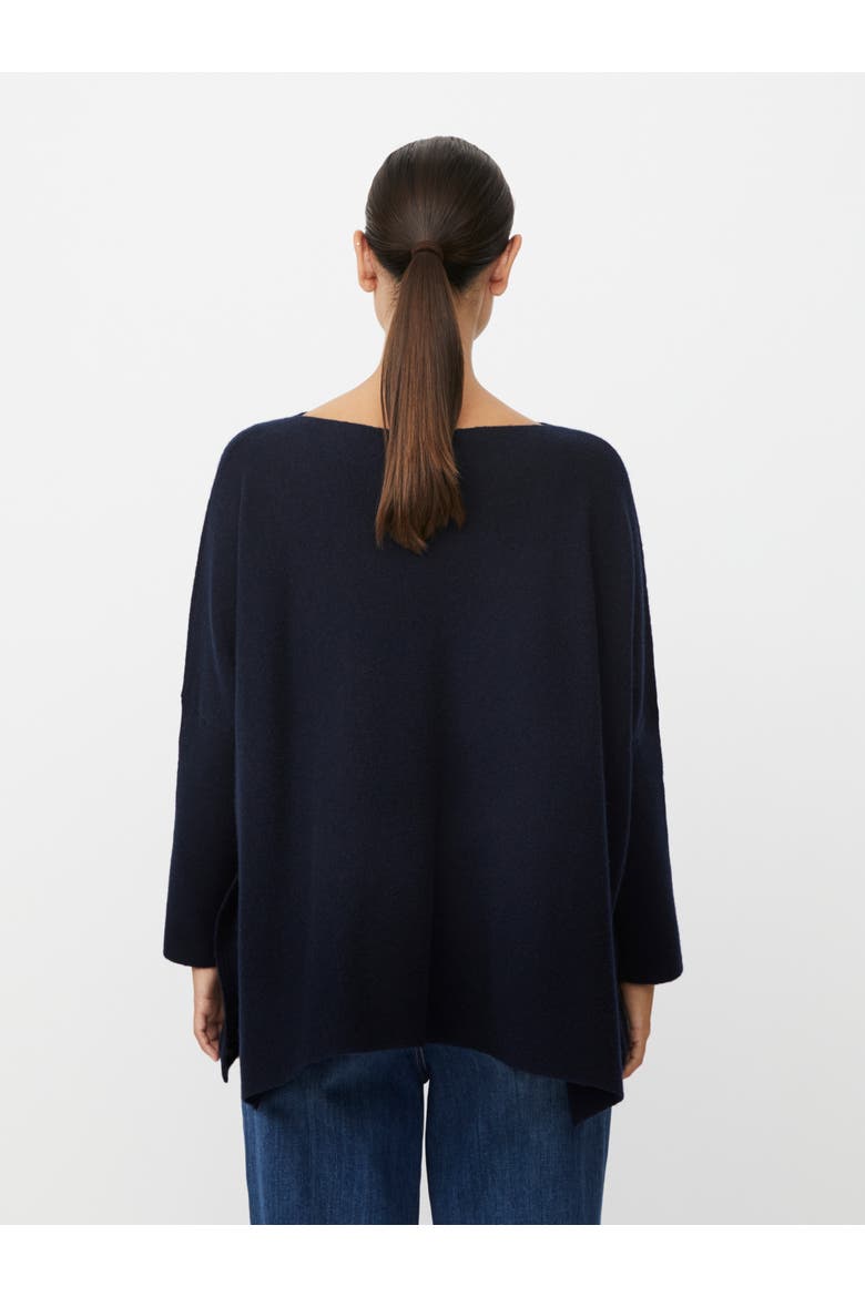 MaFayela Knit Poncho, Alternate, color, Navy Blazer