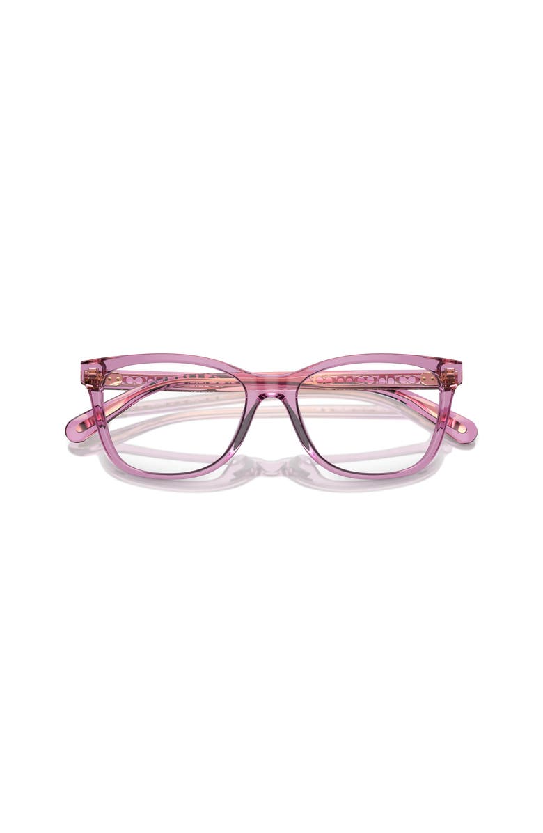 COACH 53mm Square optical glasses, Alternate, color, Violet