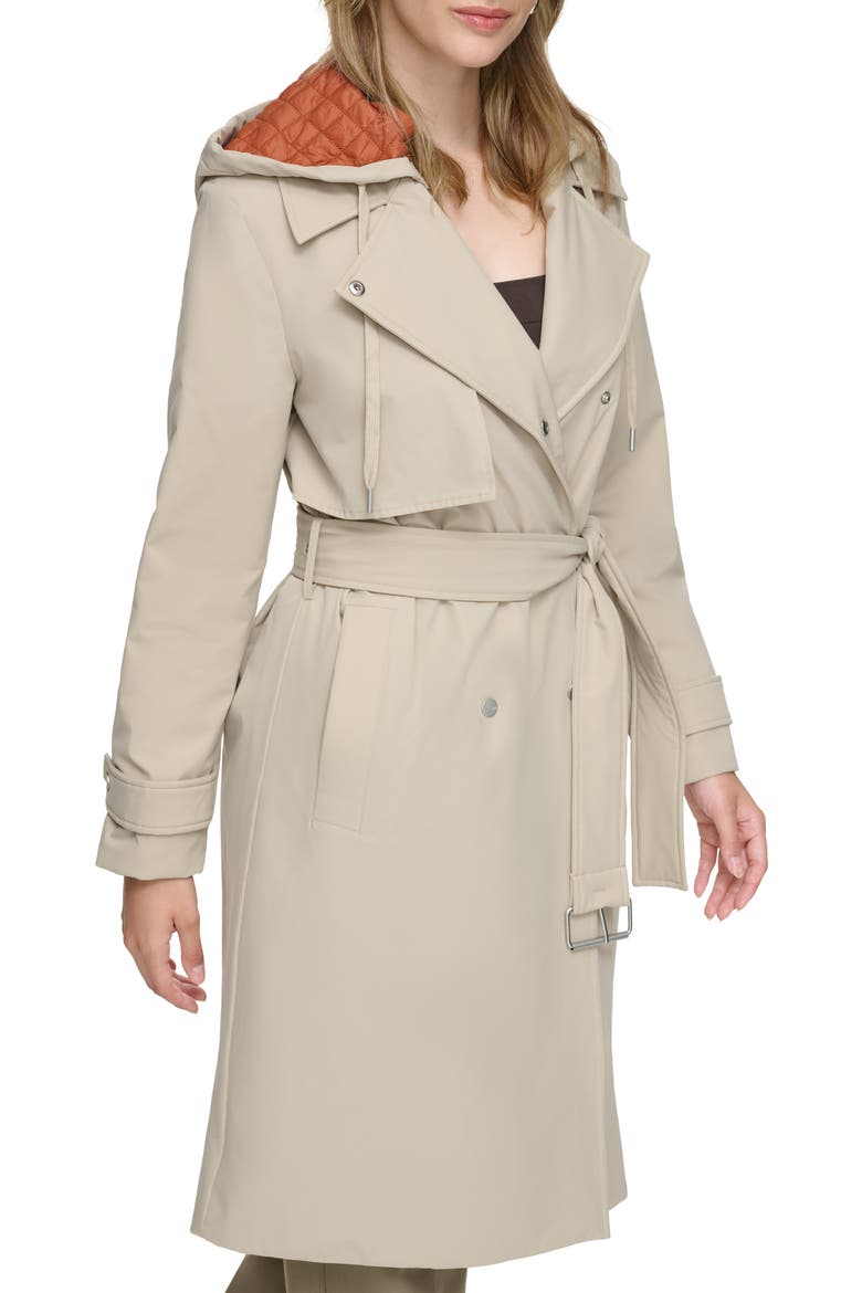 Water Resistant Belted Trench Coat, Alternate, color, ANTLER