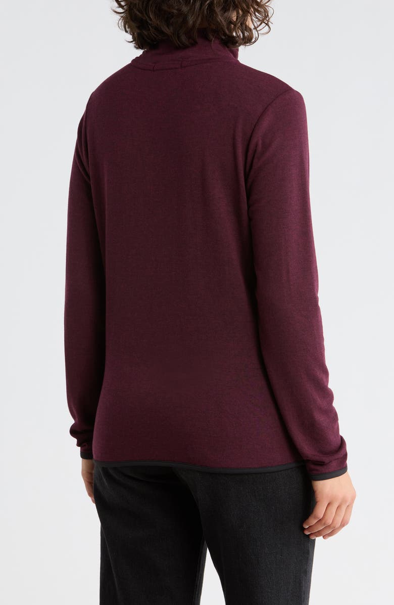 Threads 4 Thought Feather Fleece Quarter Zip Sweatshirt, Alternate, color, Heather Royal Burgundy