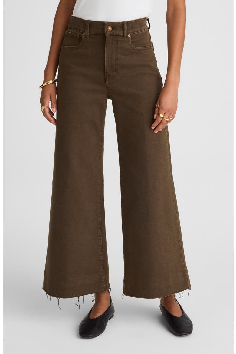 The Flare Wide Leg Crop Jeans, Main, color, DARK MOCHA