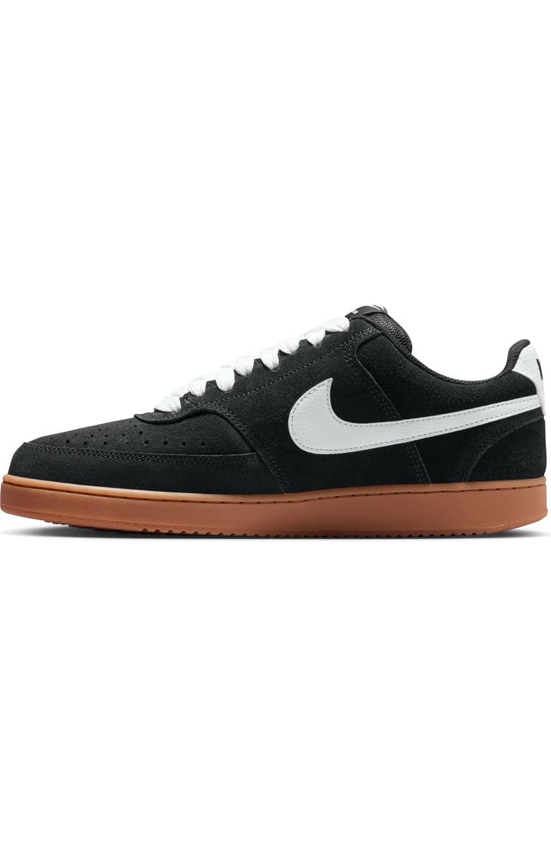 Nike Court Vision Low Sneaker, Alternate, color, Black/ Gum Med Brown