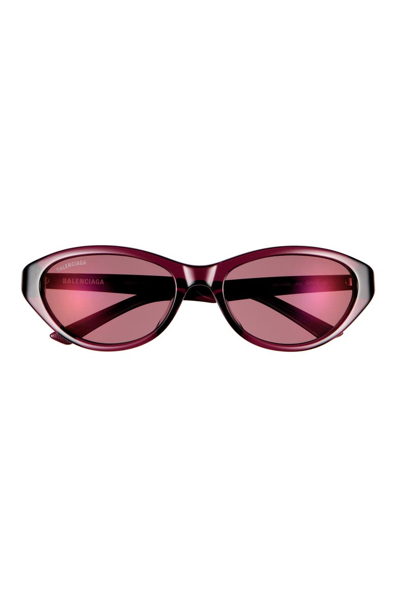 58mm Polarized Oval Sunglasses, Main, color, BURGUNDY BURGUNDY RED