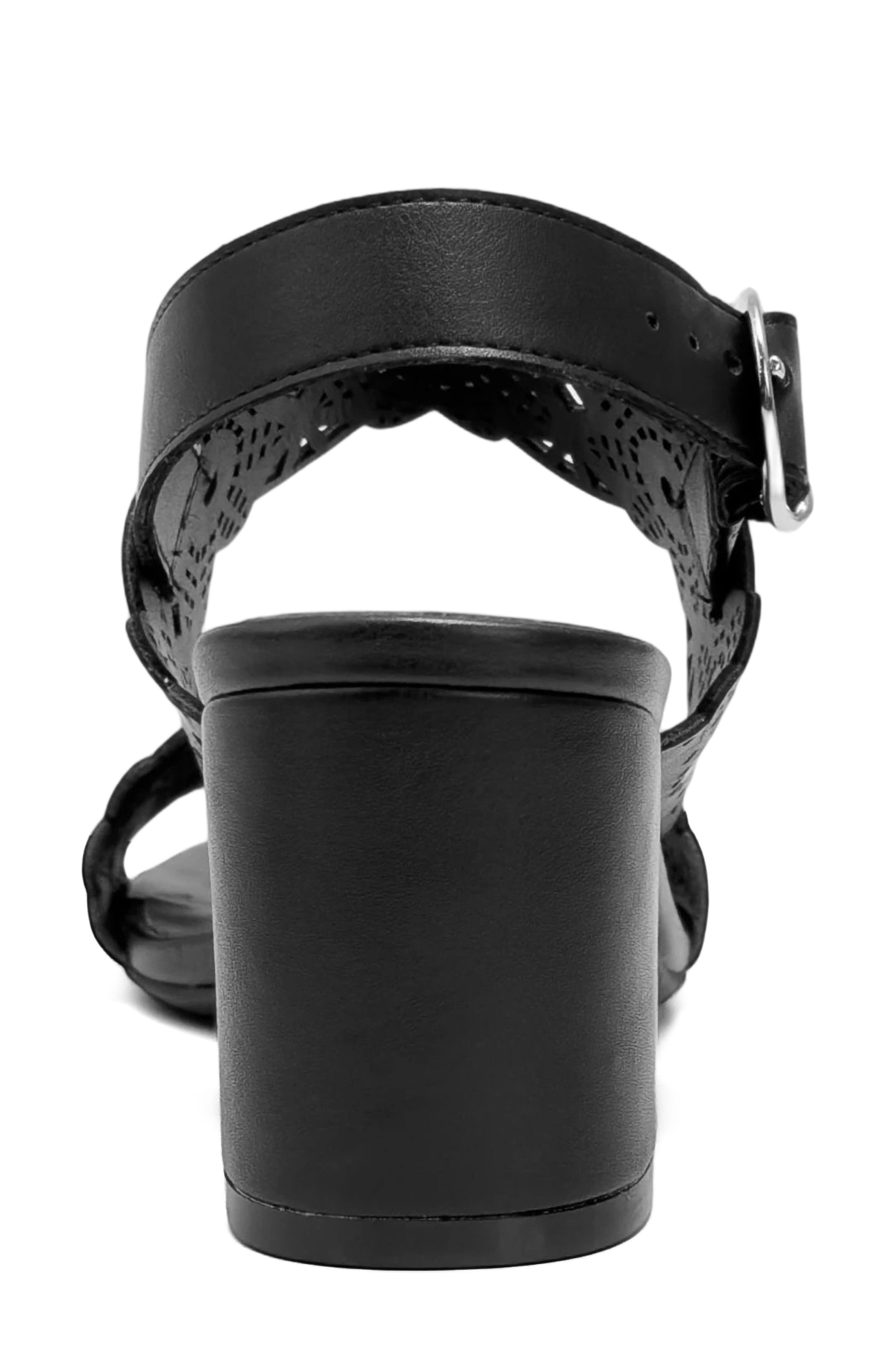 Aerosoles Glen Slingback Sandal, Alternate, color, Black Perf Fx Nappa