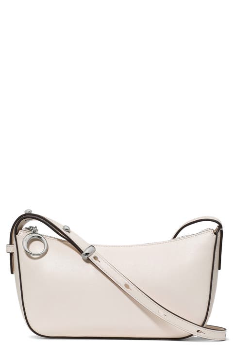 halo fine grain leather crossbody bag