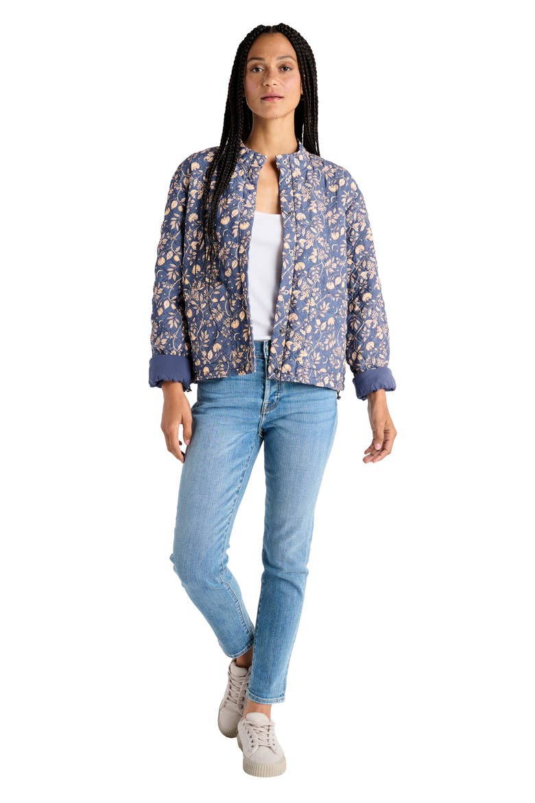 Eleanor Floral Quilted Jacket, Alternate, color, BELLFLOWER PRINT