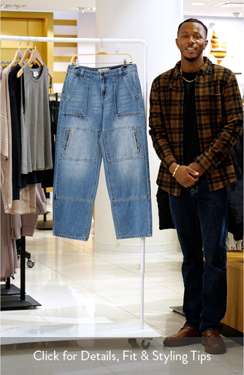 Fashion Low Rise Cargo Wide Leg Jeans, sales video thumbnail