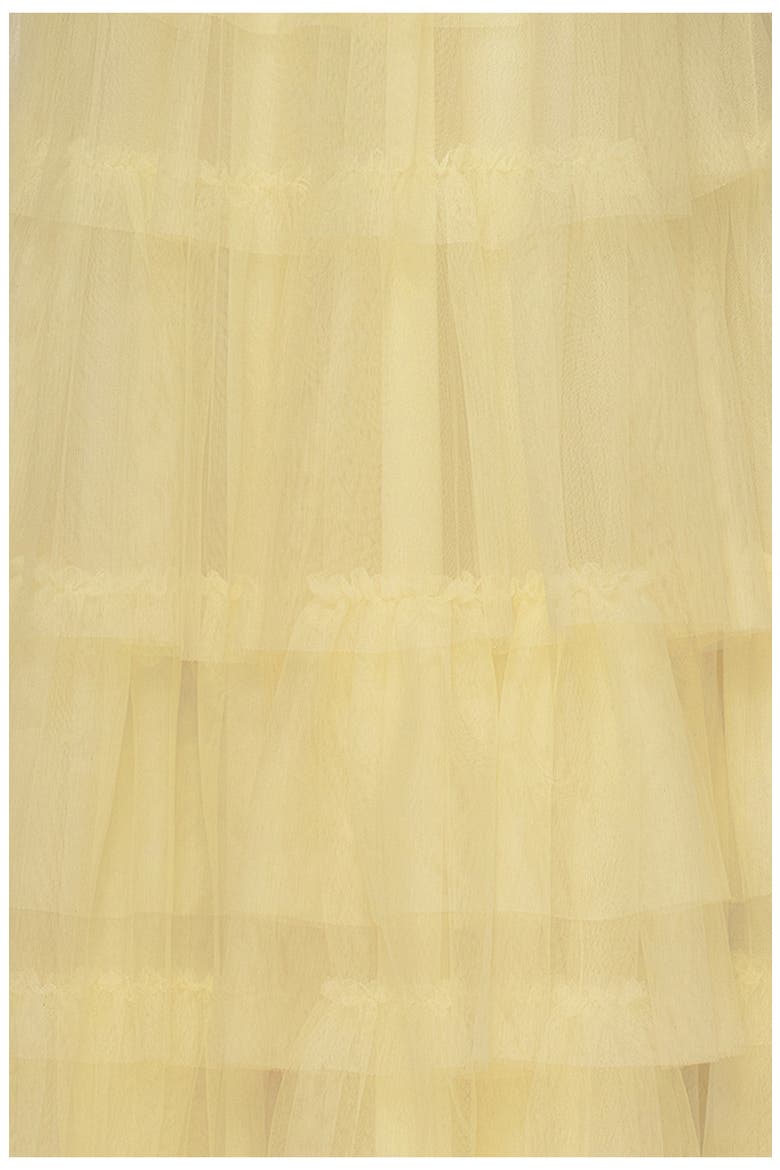 Tiered Mesh Gown, Alternate, color, YELLOW