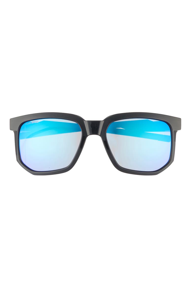 Sport 56mm Square Sunglasses, Main, color, BLACK BLACK BLUE