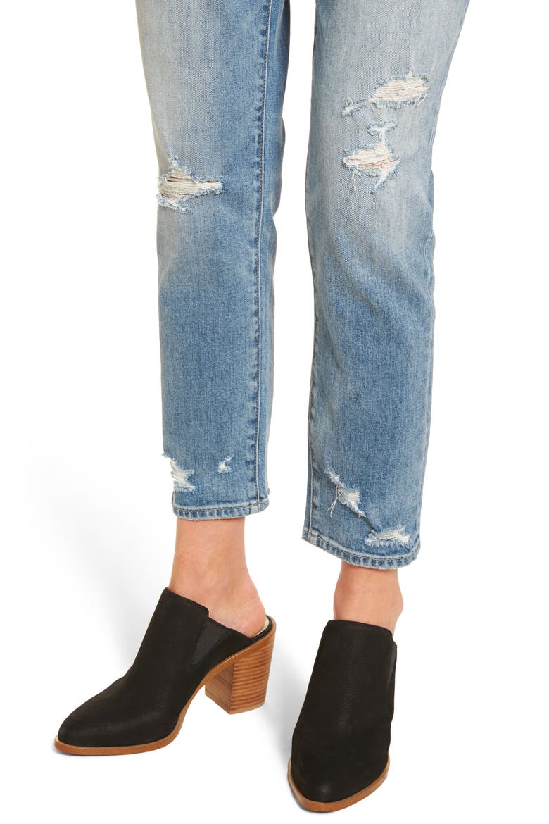 Loose Fit Slim Jeans, Alternate, color, GRAVEL LIGHT DESTROY
