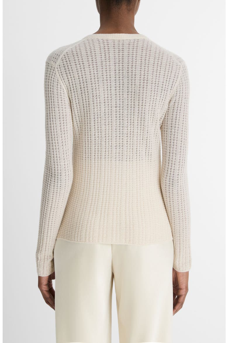 Pointelle Cashmere & Silk Henley, Alternate, color, WHITE SAND