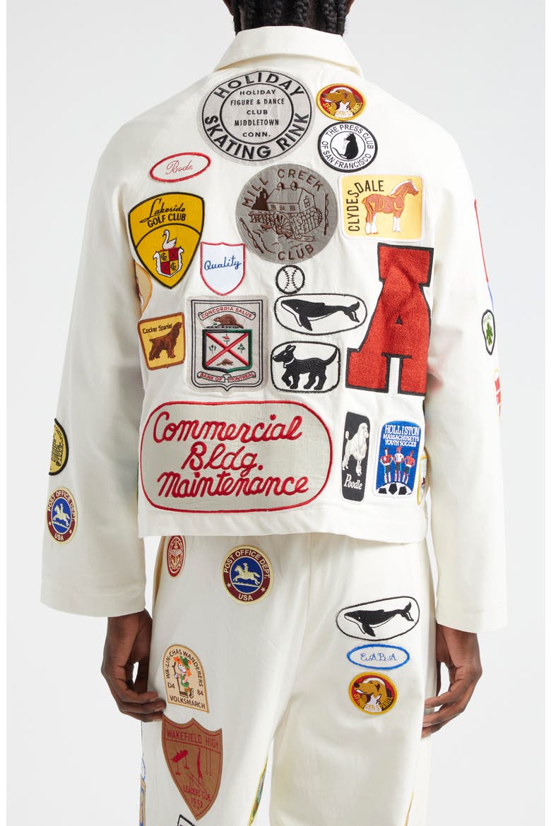 Cambridge Patch Canvas Jacket, Alternate, color, WHITE MULTI