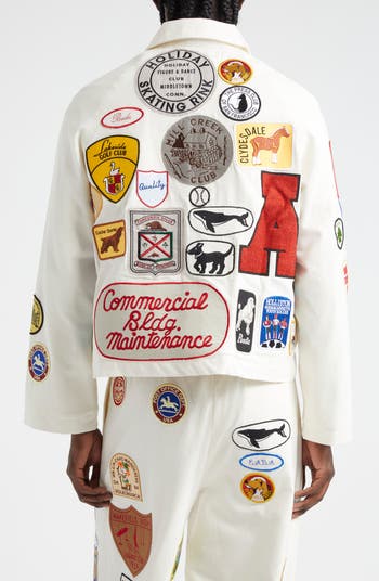 ジャケット・アウター BODE Cambridge Patch Jacket XXL Cambridge Patch Jacket in White/Multi – SVRN