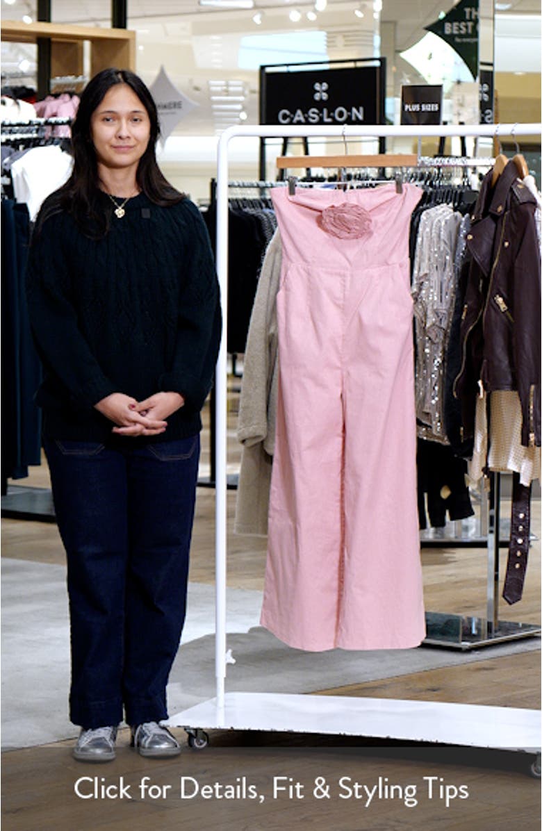 Daisy Strapless Wide Leg Jumpsuit, sales video thumbnail