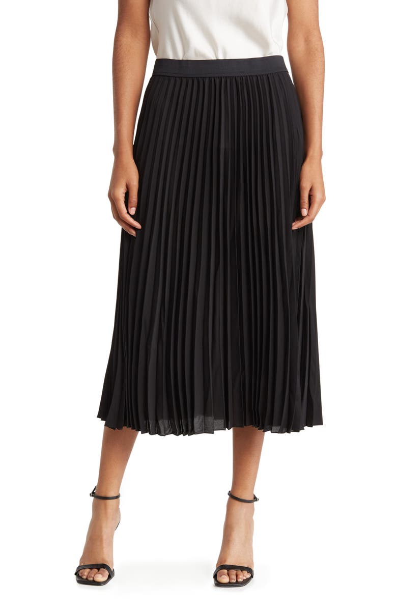 Vince Camuto Pleated Midi Skirt, Main, color, 